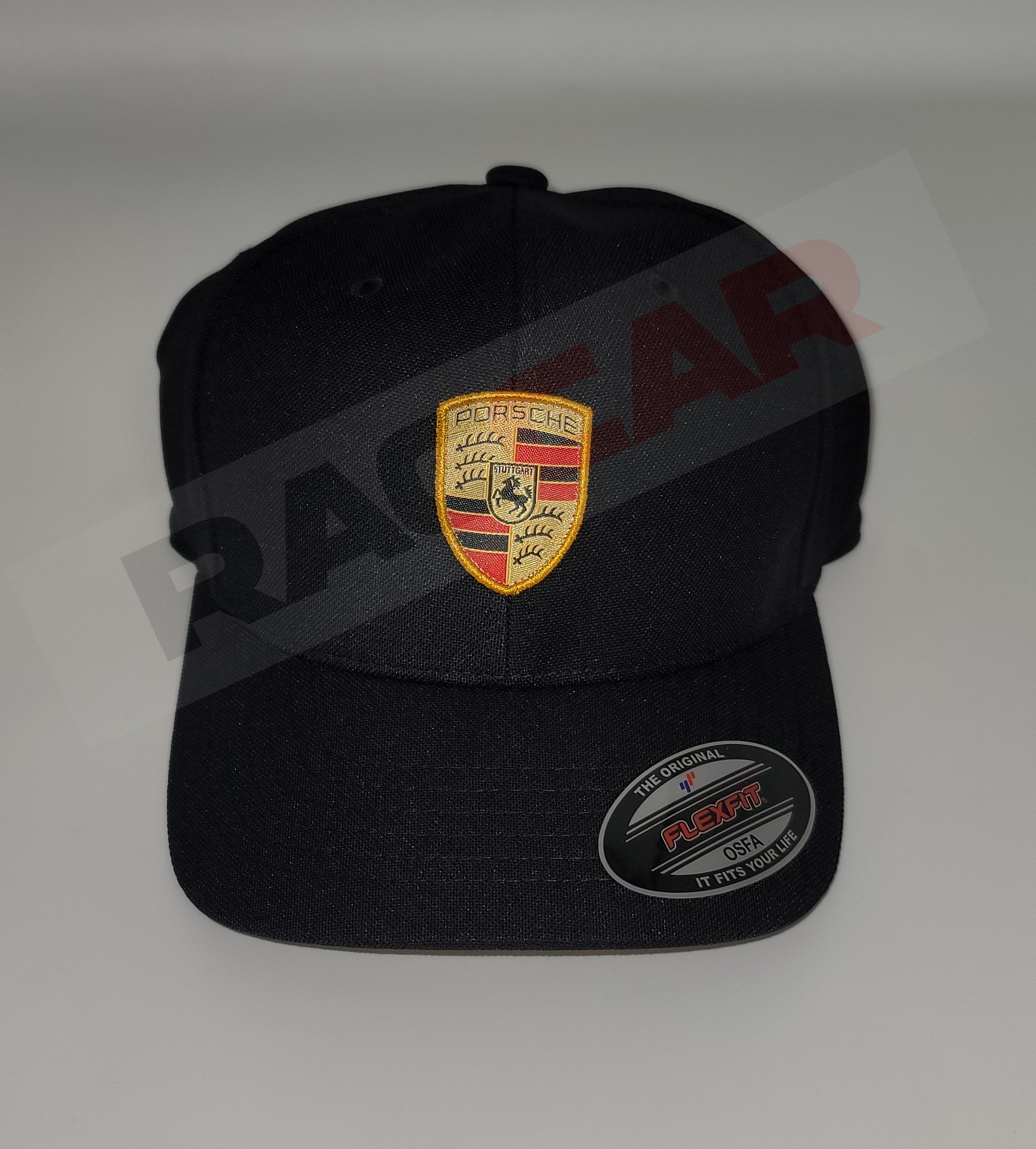 Porsche Crest Flex-Fit Hat: RACCAR Automotive