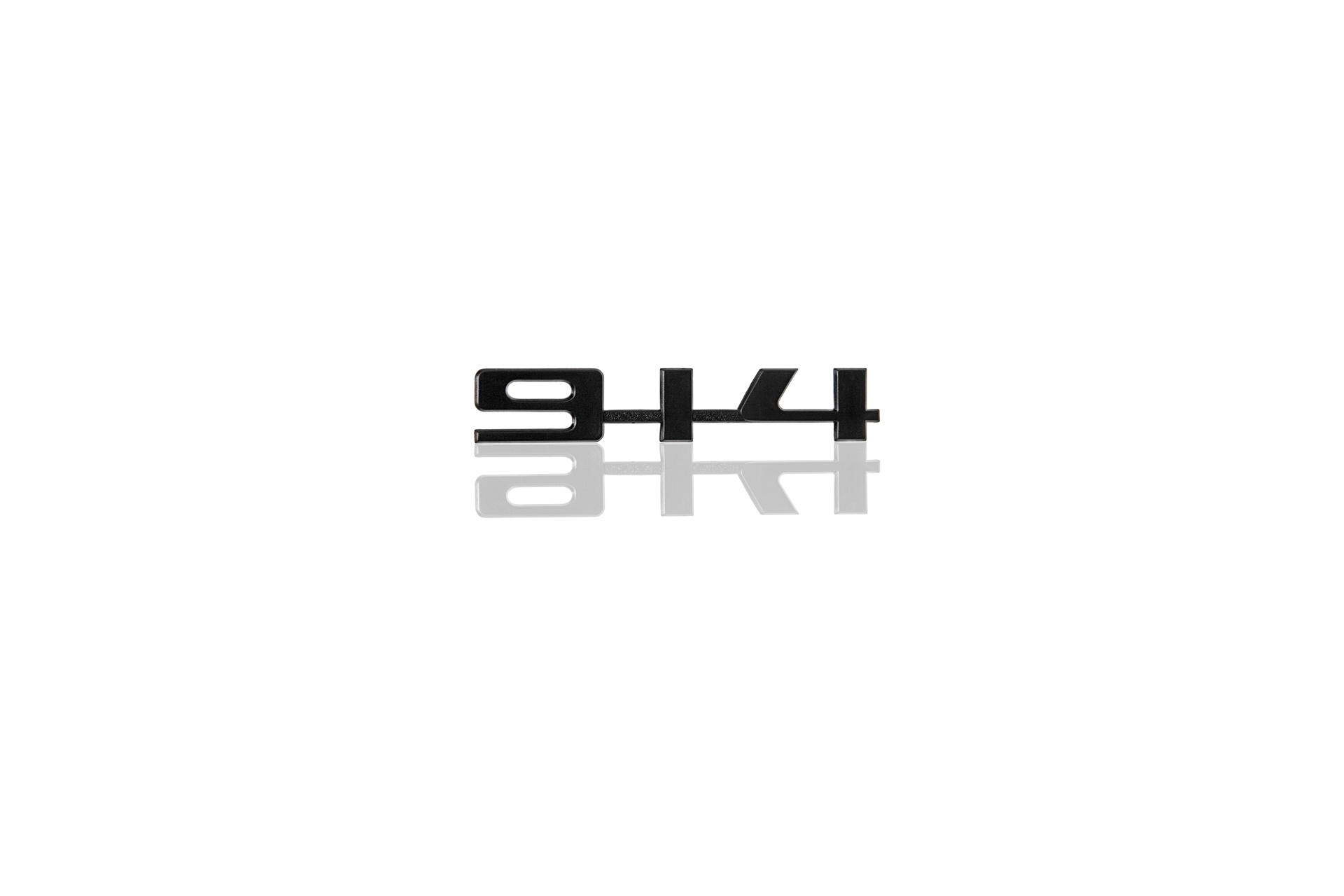 914Rubber Porsche 914 Silver Metal Emblem – Rear Adhesive Badge, OE 91455911310