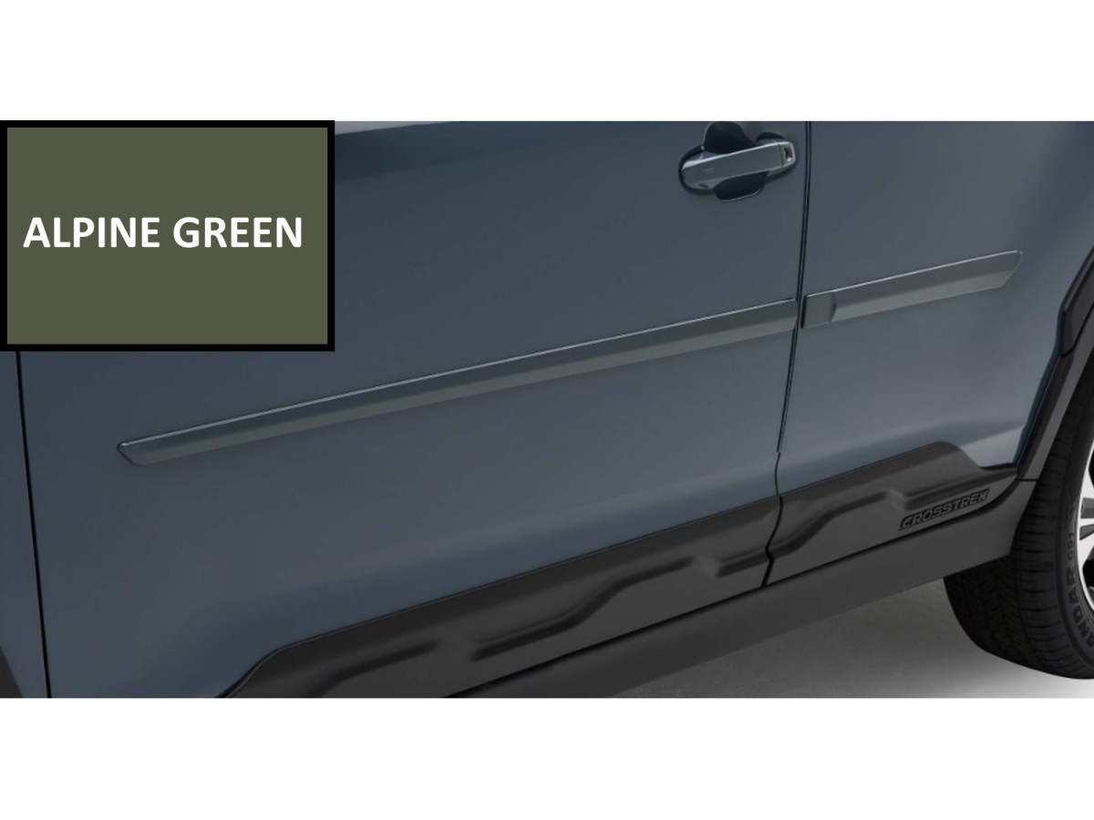 Subaru Accessory Body Side Moldings for Crosstrek Alpine Green