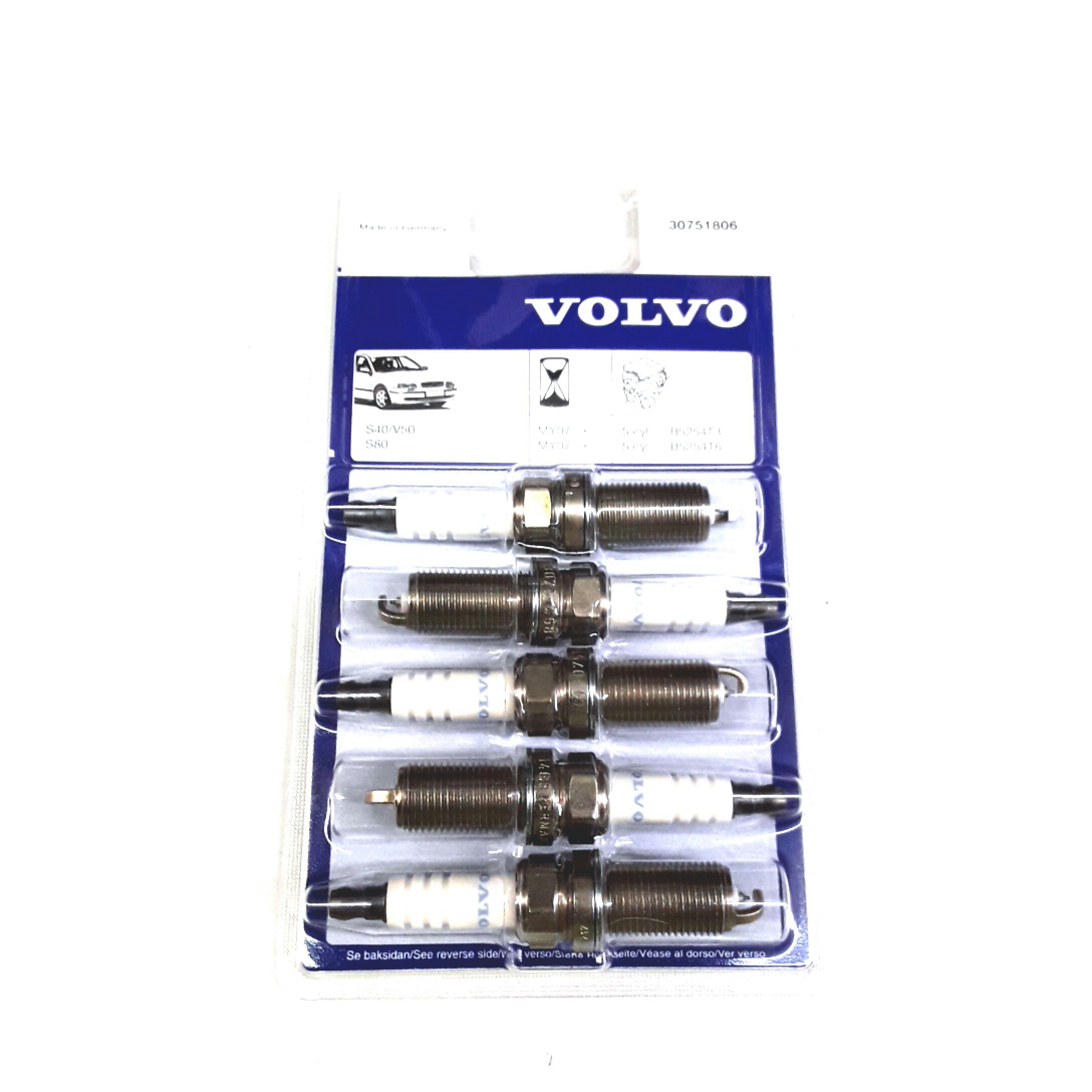 ボルボ 純正30751806 スパークプラグキット (ターボ) Volvo Genuine Spark Plug Kit - 30751806: RACCAR Automotive