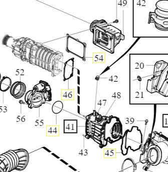 Volvo Genuine Sealing Kit, Resonator and Supercharger - 32325608 ...