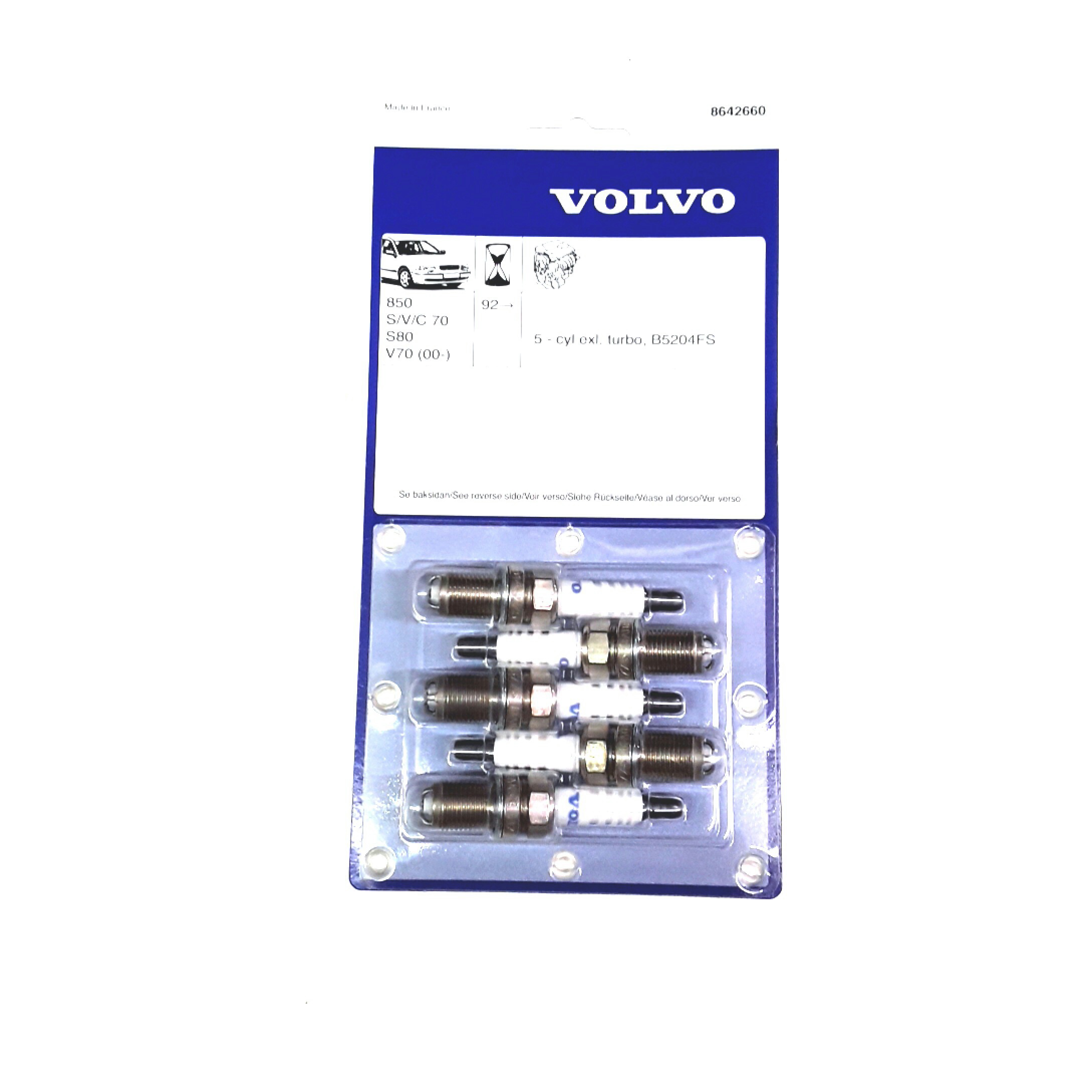 Volvo Genuine Spark Plug Kit - 8642660: RACCAR Automotive