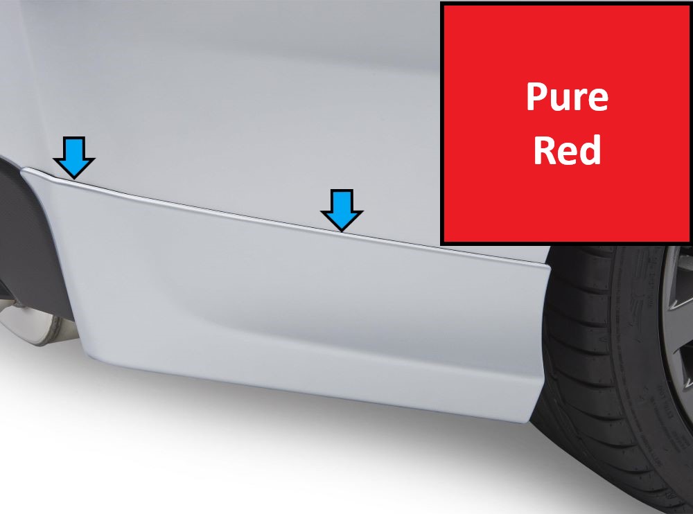 Subary Accessory Rear Aero Splash Guard Kit for STi WRX Pure Red